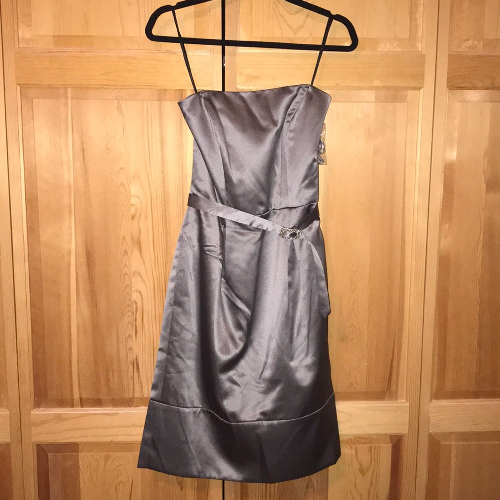 After Six Strapless Dress Size 6 Color Charcoal